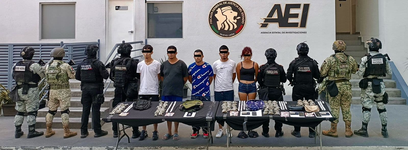 Cinco generadores de violencia dos de ellos con orden de aprehensión por el delito de homicidio en grado de tentativa, fueron capturados en Juárez.