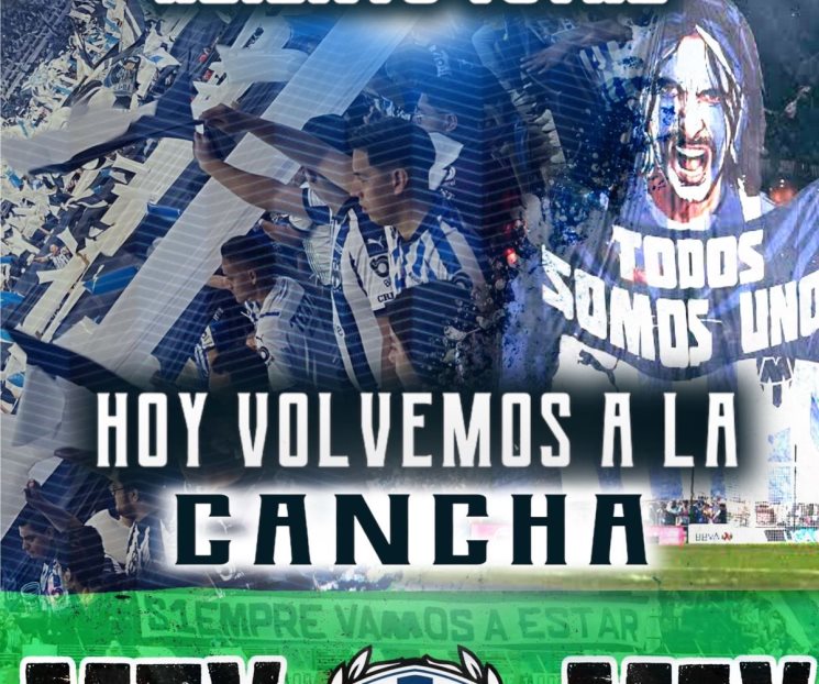 Recibe afición a Rayados a las afueras del Gigante de Acero