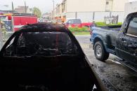 Se incendia auto en cochera de domicilio en García y daña otro Se incendia auto en cochera de domicilio en García y daña otro