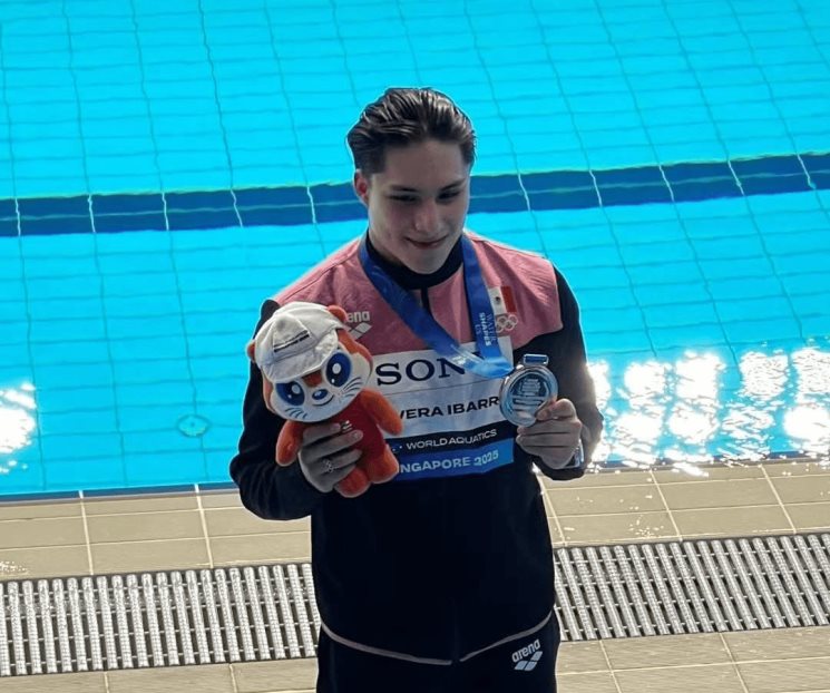 Logra Osmar plata en Mundial de Natación Logra Osmar plata en Mundial de Natación