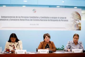 Comparecen aspirantes a Consejo Nacional de B&uacute;squeda de Personas