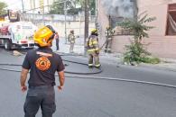 Alarma incendio en edificio abandonado