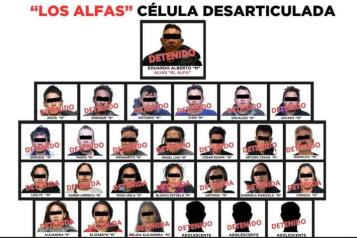 Caen 27 presuntos miembros de Los Alfas vinculados al CJNG
