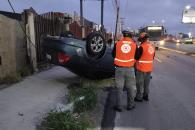 Deja choque y volcadura 5 lesionados Deja choque y volcadura 5 lesionados
