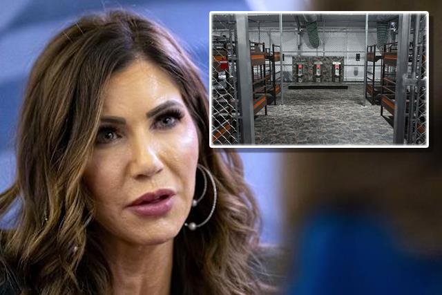 Anuncia Kristi Noem nuevo centro migratorio: "Speedway Slammer"