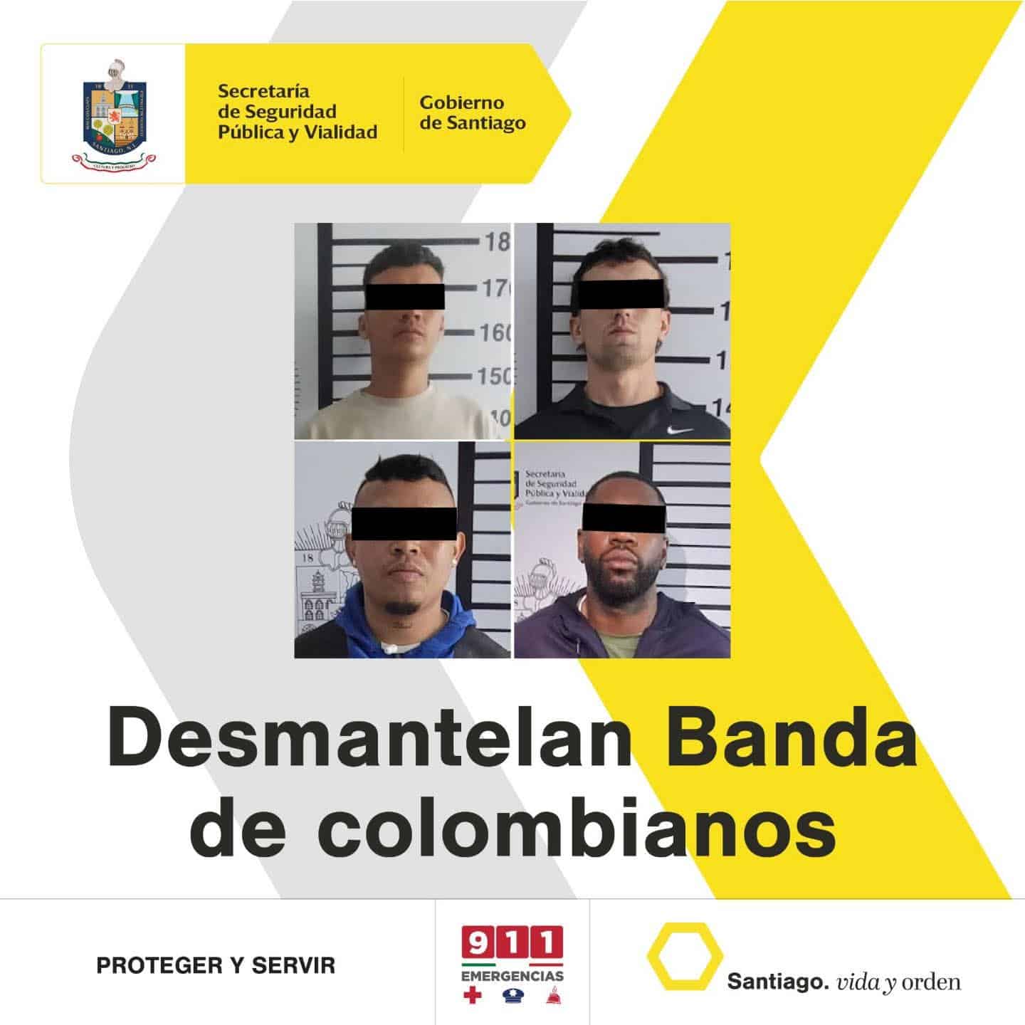 Tras asestar un duro golpe a la banda de colombianos que opera a nivel metropolitano los préstamos "Gota a Gota", lograron detener a cuatro de sus integrantes, elementos de la Secretaría de Seguridad Pública y Vialidad de Santiago.