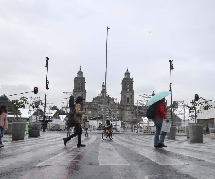 Clima CDMX; cielo mayormente nublado y lluvias ligeras