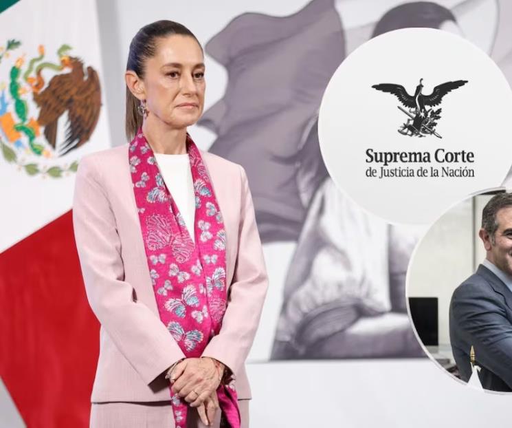 Arremete Sheinbaum contra ministros salientes de la SCJN