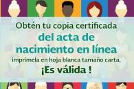 ¿Cuánto cuestan las copias certificadas del acta de nacimiento?