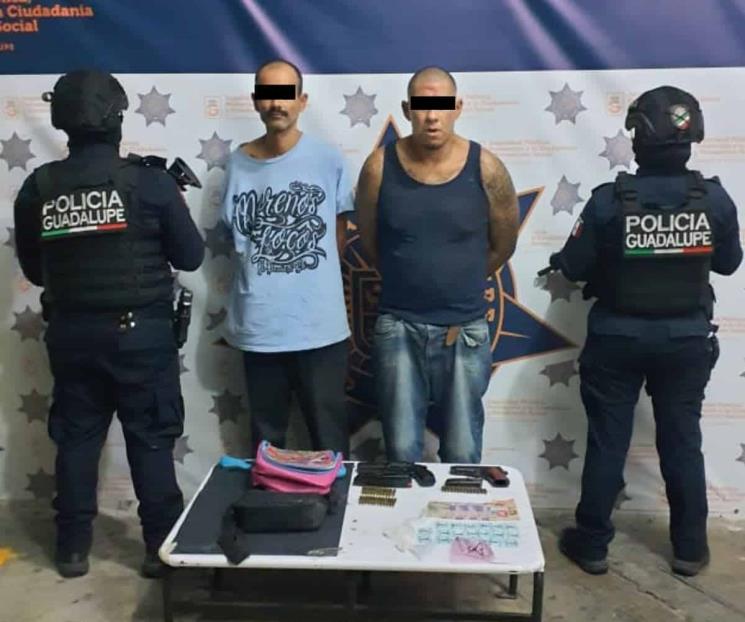 Detienen a dos hombres armados en Guadalupe