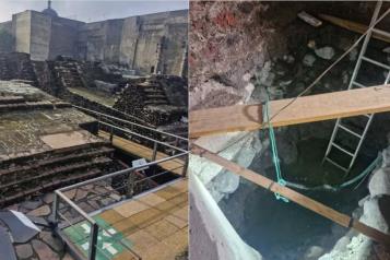 Reportan inundaciones en pozos de excavaci&oacute;n del Templo Mayor