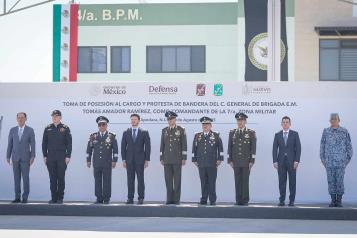 Rinde protesta nuevo comandante de la 7a Zona Militar