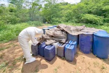 Aseguran qu&iacute;micos para drogas sint&eacute;ticas en Sinaloa