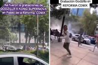 Grabación de Godzilla x Kong en CDMX genera caos Grabación de Godzilla x Kong en CDMX genera caos