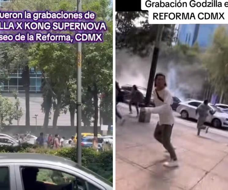 Grabación de Godzilla x Kong en CDMX genera caos Grabación de Godzilla x Kong en CDMX genera caos
