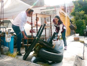 Arrecian labores de descacharrización en SC
