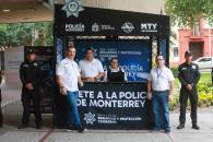 Instala Monterrey módulo fijo de reclutamiento policial Instala Monterrey módulo fijo de reclutamiento policial