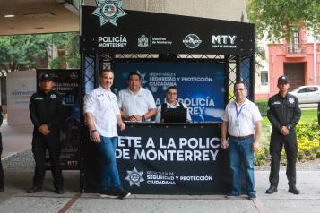 Instala Monterrey módulo fijo de reclutamiento policial