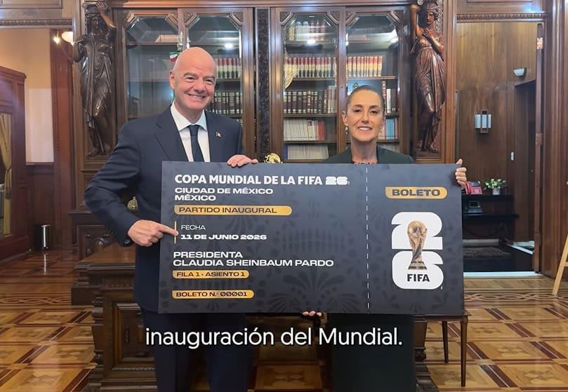 Mundial 2026: Sheinbaum valora dar su boleto de inauguración Mundial 2026: Sheinbaum valora dar su boleto de inauguración
