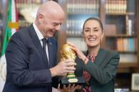Lleva Infantino la Copa del Mundo a Sheinbaum