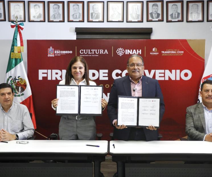 Refrenda Escobedo convenio de colaboración con el INAH