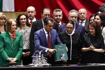 Rosa Icela Rodr&iacute;guez entrega primer informe de gobierno de Sheinbaum