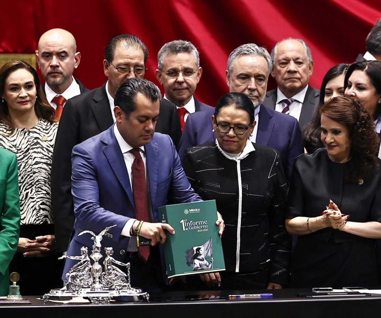 Rosa Icela Rodríguez entrega primer informe de gobierno de Sheinbaum Rosa Icela Rodríguez entrega primer informe de gobierno de Sheinbaum