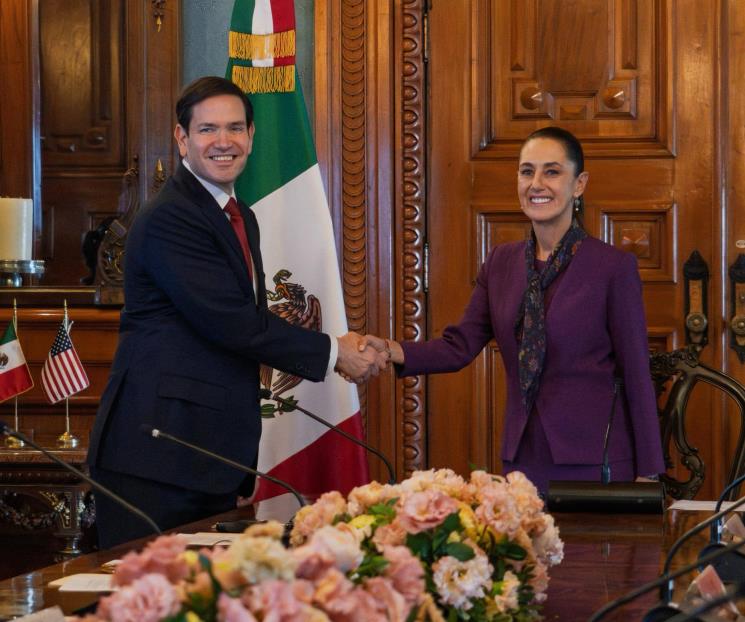 Se reúne Marco Rubio con Claudia Sheinbaum en Palacio Nacional