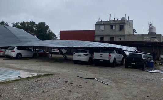 Tornado provoca daños en casas de Chiapas