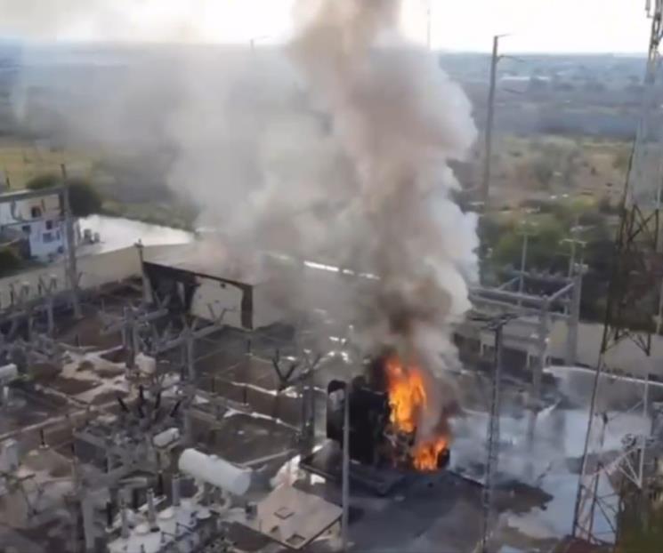 Alarma incendio en subestación de la CFE