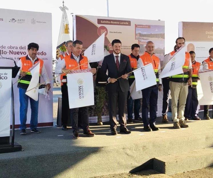 Dan banderazo a obras del tren de pasajeros Saltillo-Nuevo Laredo