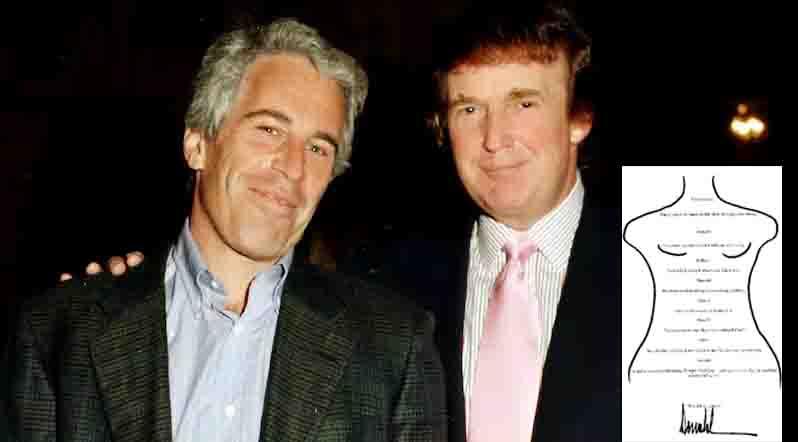 Publican supuesta carta de cumpleaños de Trump a Epstein