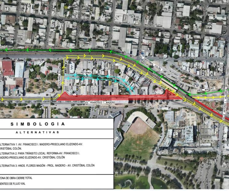 Abrirán carril de contraflujo en Y Griega por obras de L6 Abrirán carril de contraflujo en Y Griega por obras de L6