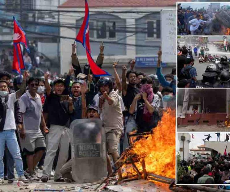 Manifestantes incendian el Parlamento de Nepal en medio de crisis Manifestantes incendian el Parlamento de Nepal en medio de crisis