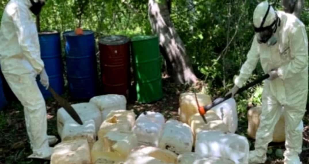 Aseguran artefactos explosivos y químicos en Sinaloa