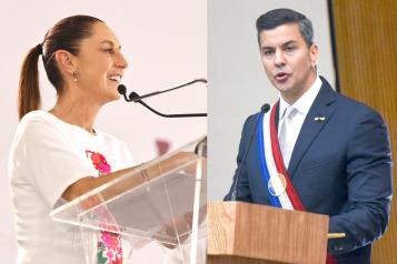 Destacan colaboración Sheinbaum y Santiago Peña