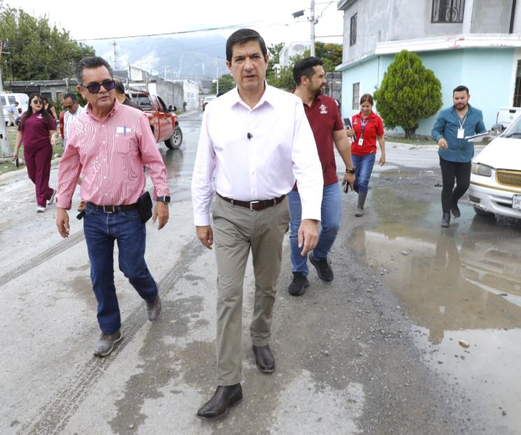 Implementa Escobedo operativo para apoyar a afectados por lluvia