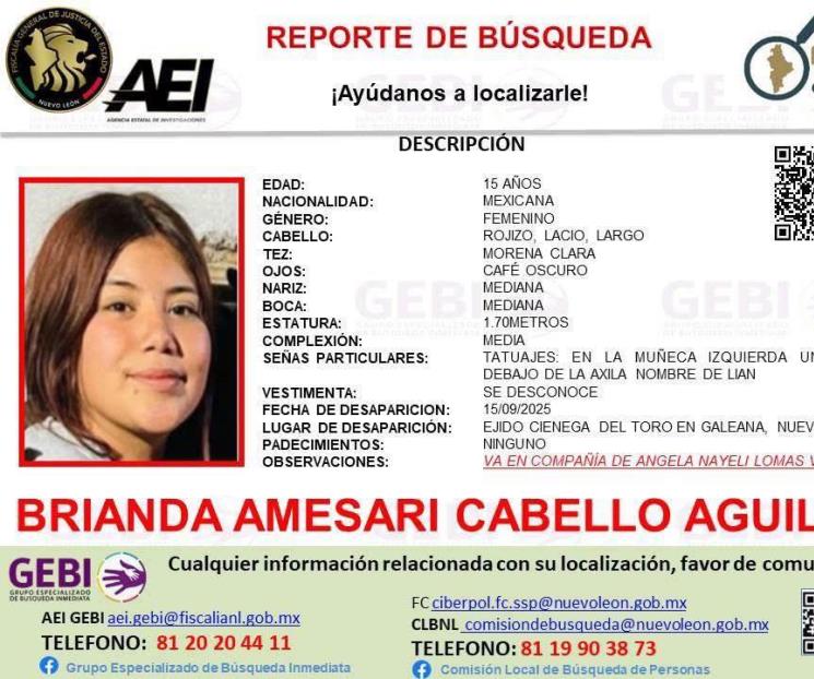 Investigan desaparici&oacute;n de dos mujeres en Galeana