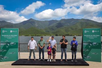 Buscan reactivar pesca en La Boca con 100 ejemplares de Lobina Negra