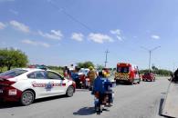 Resulta con lesiones al derrapar en su moto