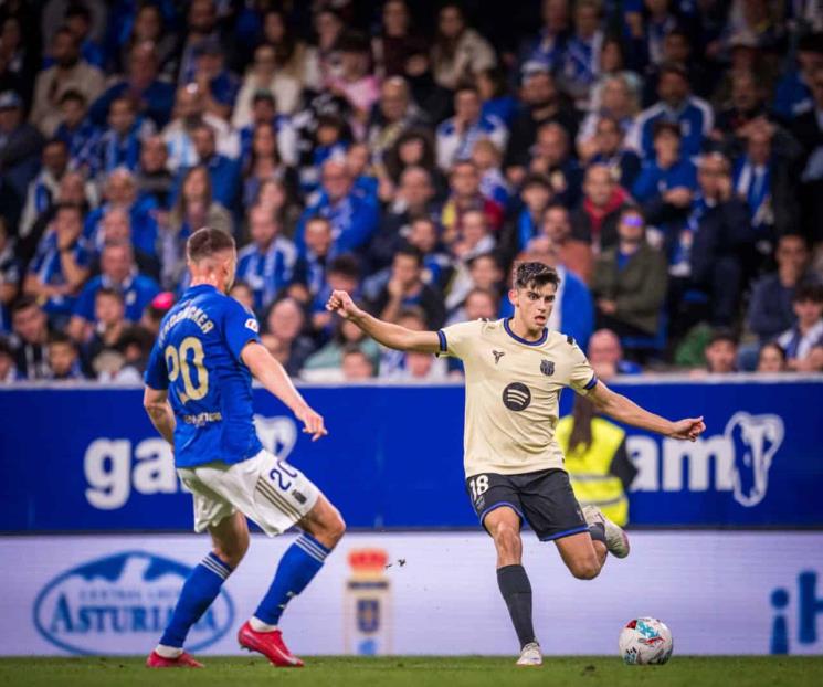 Remonta el Barcelona al Real Oviedo en la Liga de España 