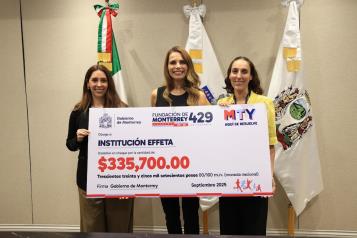 Entrega Monterrey donativo económico a EFFETA