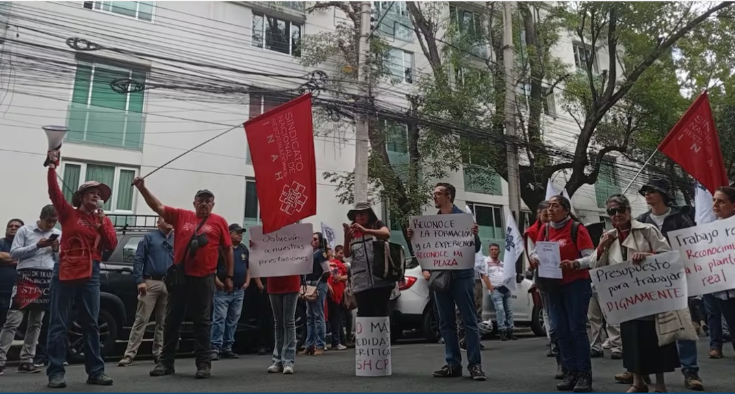 Trabajadores del INAH exigen respeto a derechos laborales Trabajadores del INAH exigen respeto a derechos laborales