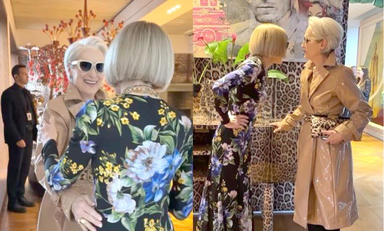 Protagonizan Meryl Streep y Anna Wintour encuentro &acute;de moda&acute;