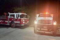 Arde taller mecánico