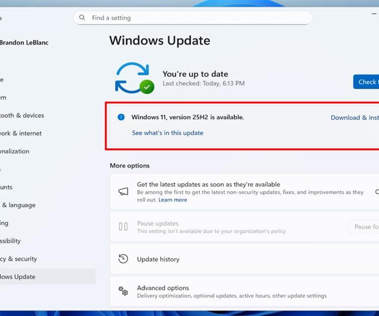 Microsoft despliega la versión final de Windows 11 25H2 Microsoft despliega la versión final de Windows 11 25H2