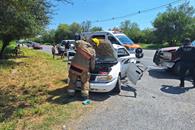 Deja choque 5 lesionados en Terán