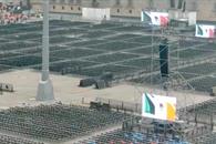 Preparan el Zócalo para cierre de gira de Sheinbaum