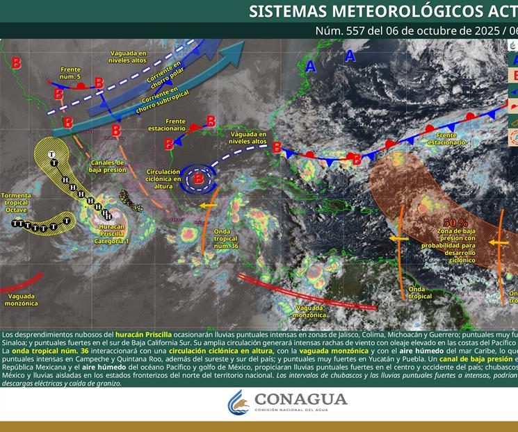 Priscilla se mantiene como huracán categoría 1
