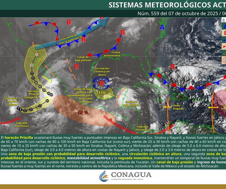 Priscilla se intensifica a huracán categoría 2